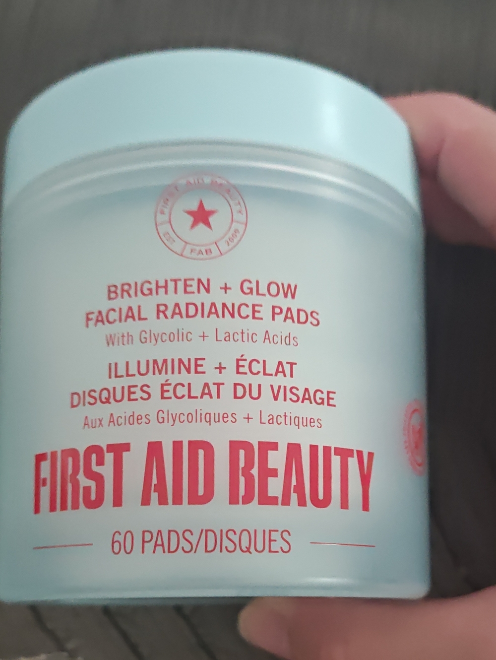 First Aid Beauty Brighten + Glow Facial Radiance Pads — Mint Blue NWT